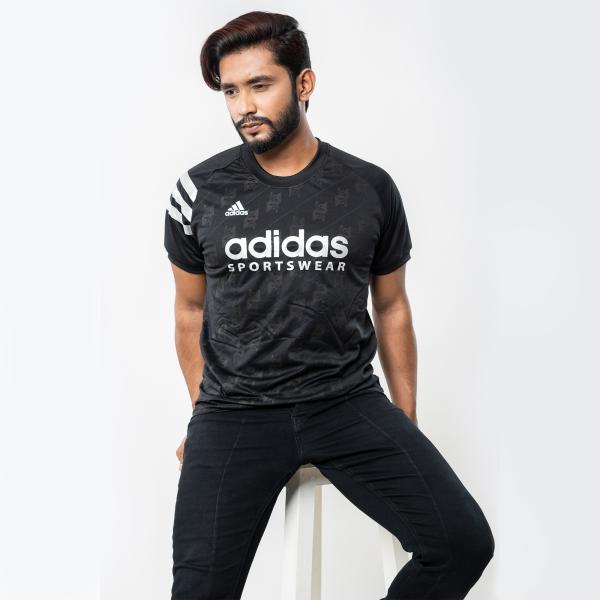 Ad*das Black custom 3 stripes