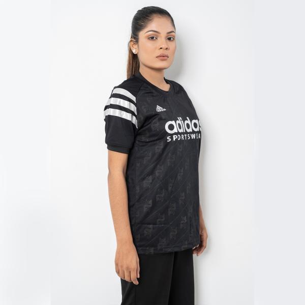 Ad*das Black custom 3 stripes